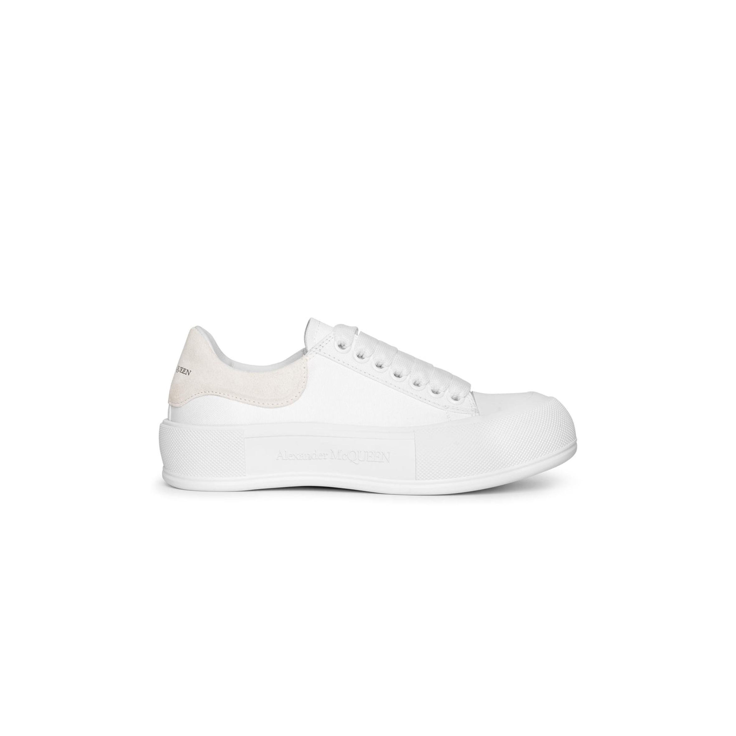 ALEXANDER MCQUEEN DECK PLIMSOLL WHITE CANVAS 654593W4PQ19000